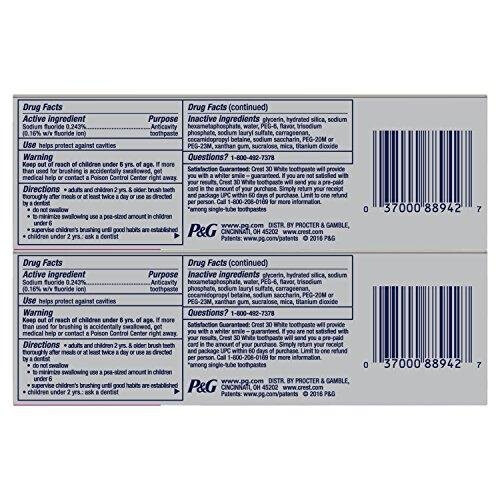 Crest Crest 3D White Brilliance Vibrant Peppermint Toothpaste pack of 2 2