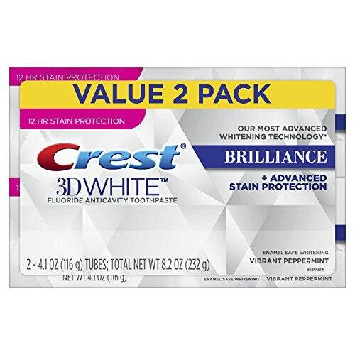 Crest Crest 3D White Brilliance Vibrant Peppermint Toothpaste pack of 2
