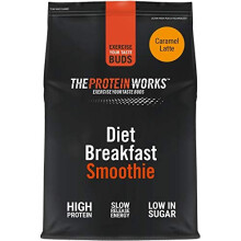 THE PROTEIN WORKS Diet Breakfast Smoothie | On The Go Breakfast | High Protein & Low Sugar | Caramel Latte | 500g
