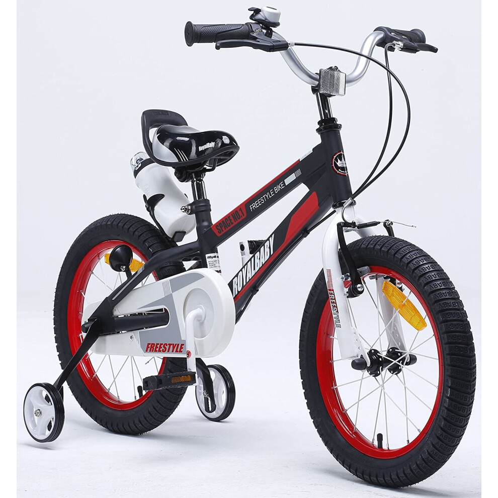 (black, 12") RoyalBaby Space-No 1 freestyle kids children's bike, 4 colours in 12" 14" 16" 18".