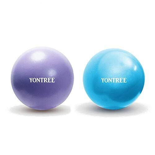 Yontree 2 Pack Soft Pilates Ball, 22-25cm Small Exercise Ball for Yoga, Pilates, Abdominal Workouts, Shoulder Therapy, Core Strengthening (Home & Gy