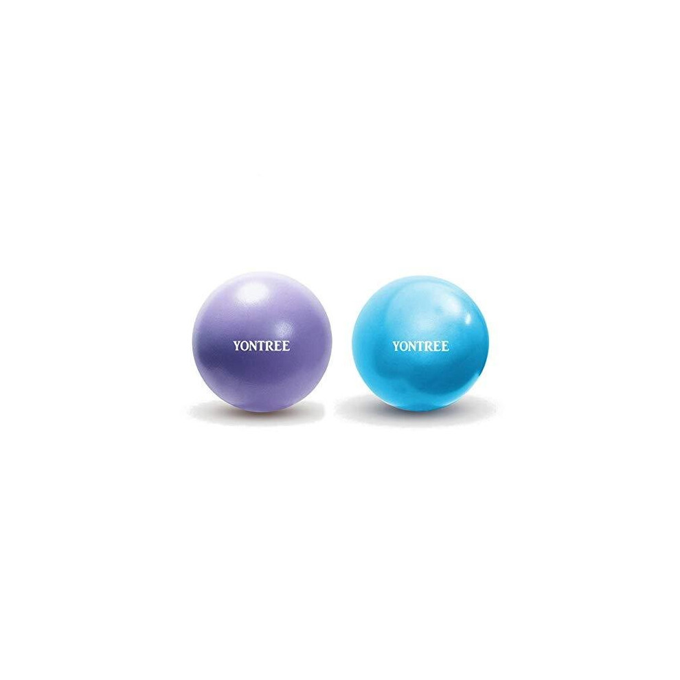 Yontree 2 Pack Soft Pilates Ball, 22-25cm Small Exercise Ball for Yoga, Pilates, Abdominal Workouts, Shoulder Therapy, Core Strengthening (Home & Gy