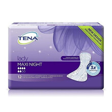 Tena Lady Maxi Night - Highly Absorbent Insert - Odour-Neutralising - For Moderate Bladder Weakness - Pack of 72