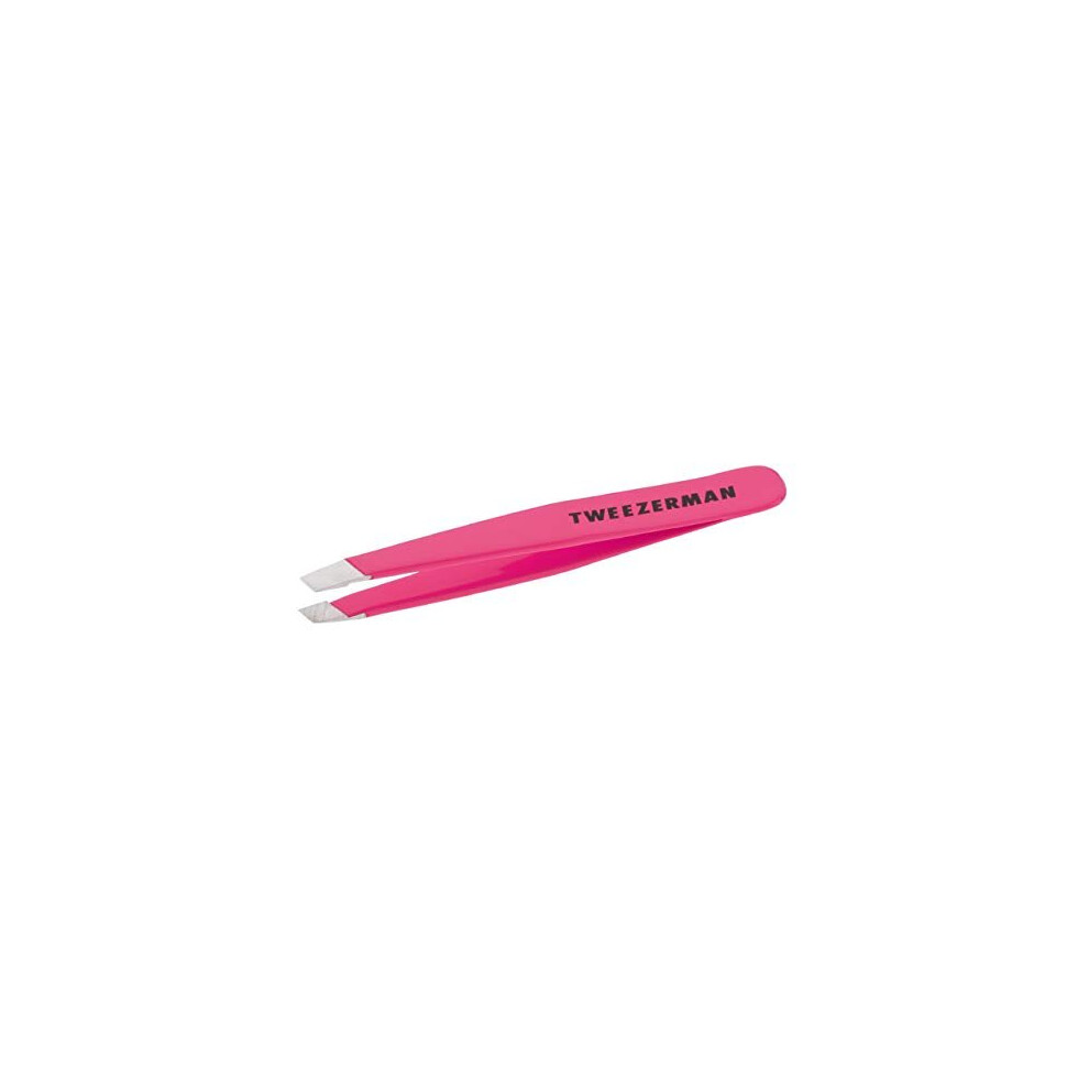 Tweezerman Neon Pink Stainless Steel Mini Slant Tweezer