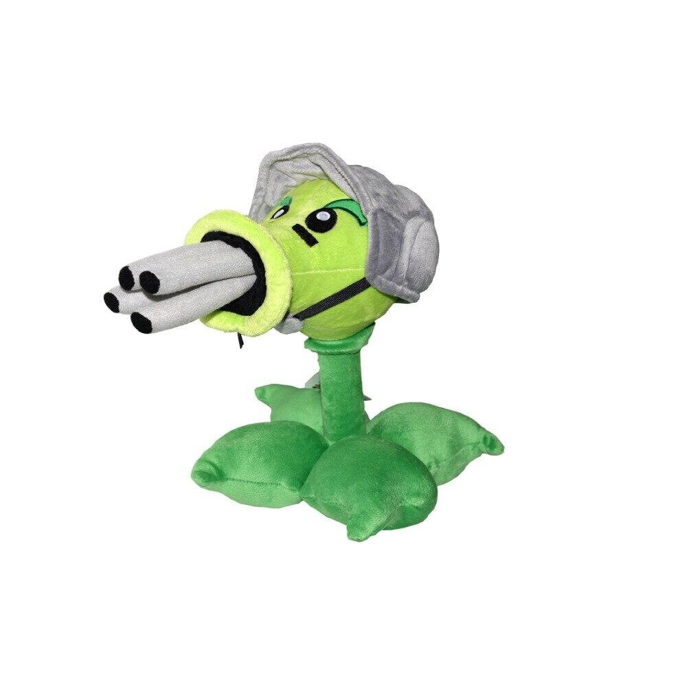 (White) Plants vs Zombies Plush Toy,  2 Gatling Peashooter Sunflower Squash Soft Stuffed Doll