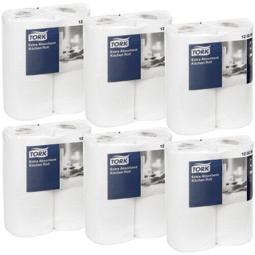 URBN Living (12 Rolls) Tork Twin Pack | Absorbent Kitchen Roll