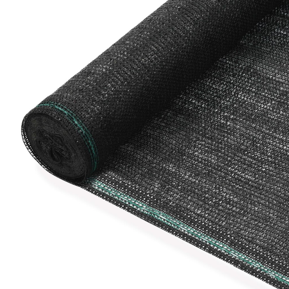vidaXL Tennis Screen HDPE 1.2x25m Black Privacy Windbreak Mesh Fence Screen