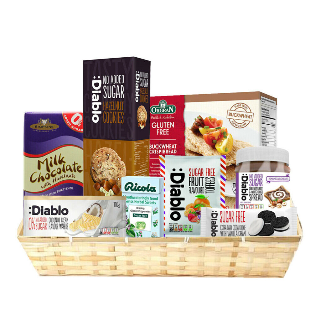 Diabetic Hamper Sugar Free Sweet Chocolate Cookie Spread Box Christmas