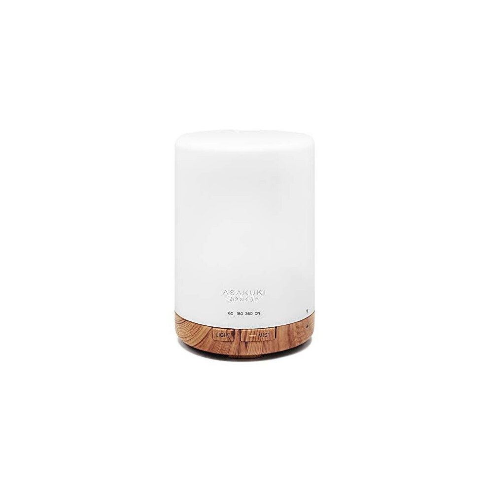 ASAKUKI 300ml Essential Oil Diffuser, Ultrasonic Aromatherapy Scented Diffuser Humidifier for Bedroom,Baby Room,Spa with 7 LED Color Lights and Wate