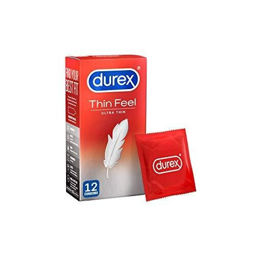 Durex Durex Thin Feel Ultra Thin Condoms, Pack of 12