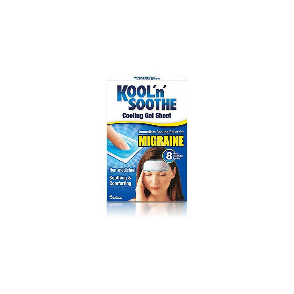 Kool 'N' Soothe Blue Migraine Cooling Strips - 4 Strips