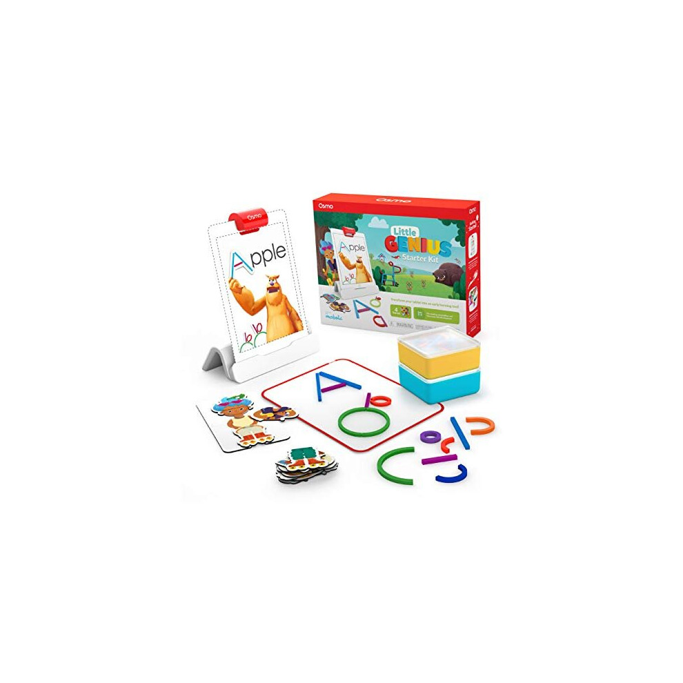 Osmo - Little Genius Starter Kit for iPad - 4 Hands-On Learning Games - Preschool Ages - Problem Solving & Creativity (Osmo iPad Base Included)