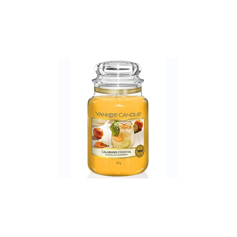 Yankee Candle Large Jar Candle | Calamansi Cocktail Scented Candle | Up to 150 Hours Burn Time | Garden Hideaway Collection