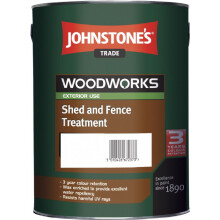 5L JOHNSTONE'S WOODWORKS SHED & FENCE QUICK DRY WOODSTAIN GREEN