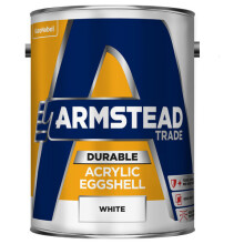 Armstead Trade Acrylic Eggshell Paint White 5 Litres