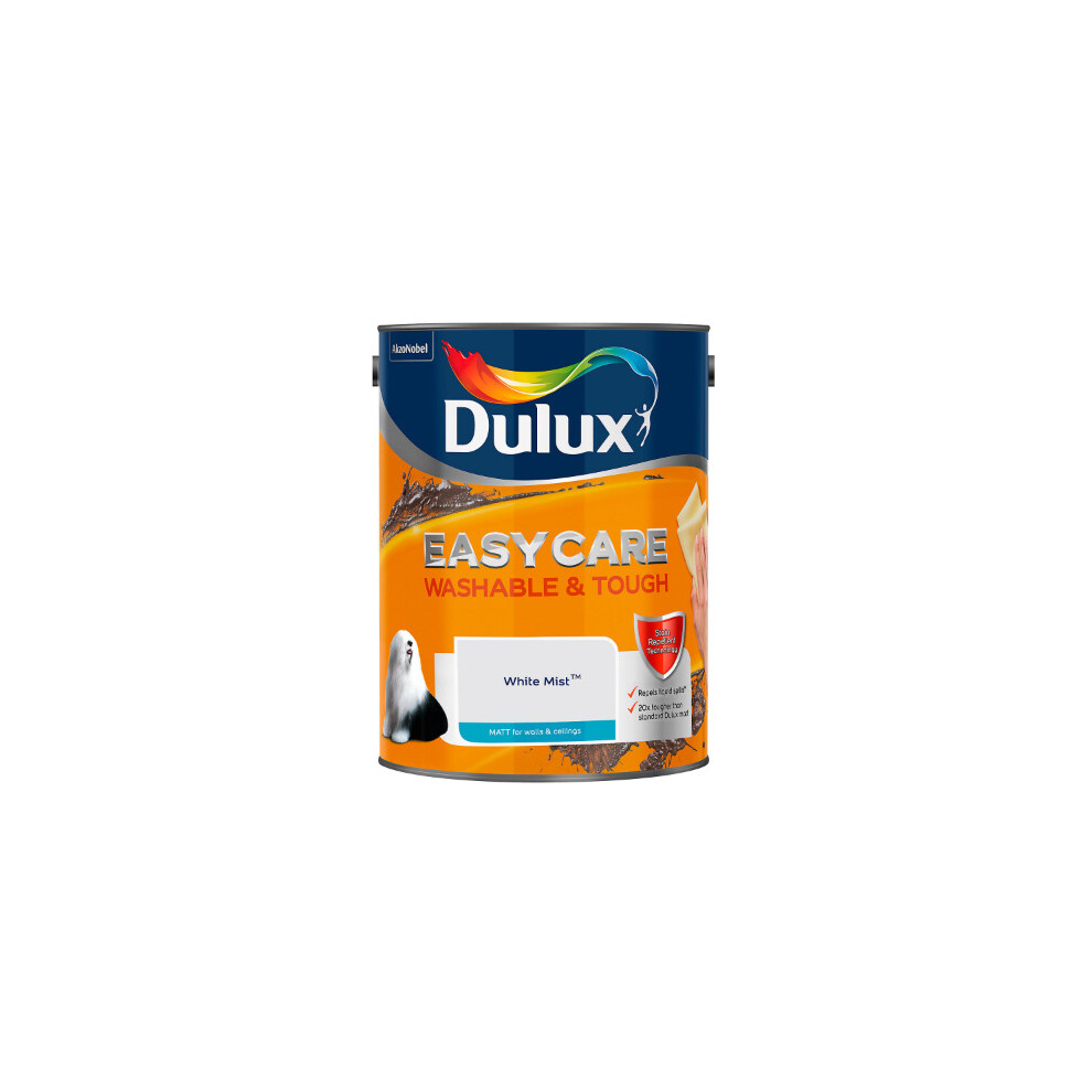 DULUX Easycare Washable & Tough MATT Colours 5L (White Mist)