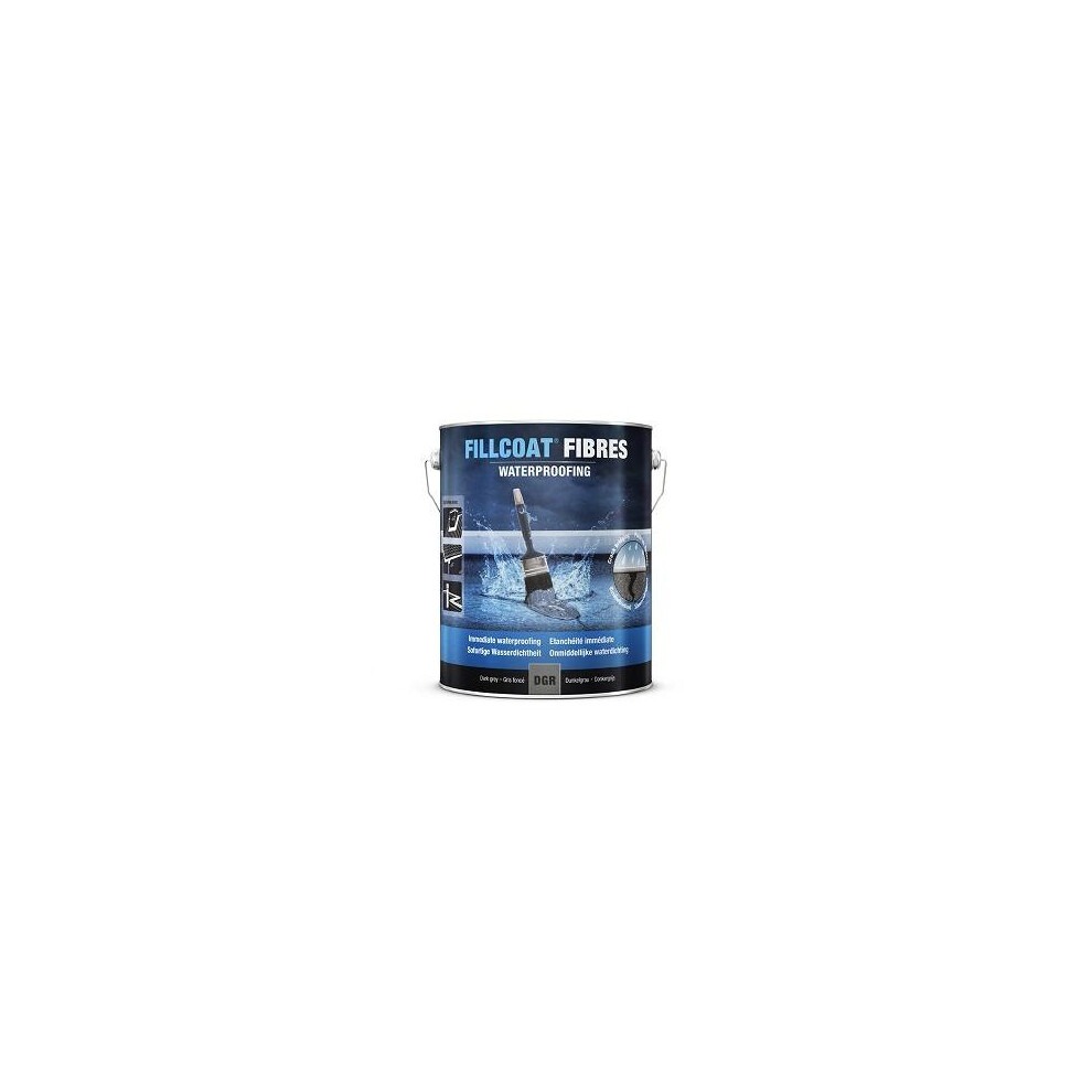 Rust-oleum 26.LGR.5 Fill coat Fibres, Instant Waterproofing In Any Weather, Light grey