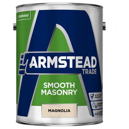 Armstead Trade Smooth Masonry Paint Magnolia 5 Litres