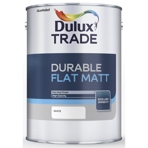 Dulux Dulux Trade Durable Flat Matt White 5L
