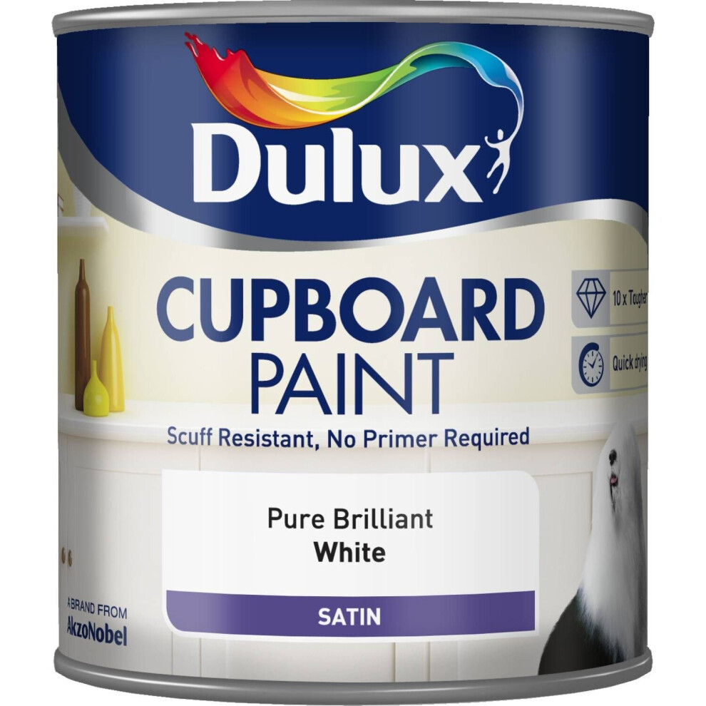 Dulux Cupboard Paint Pure Brilliant White 600Ml