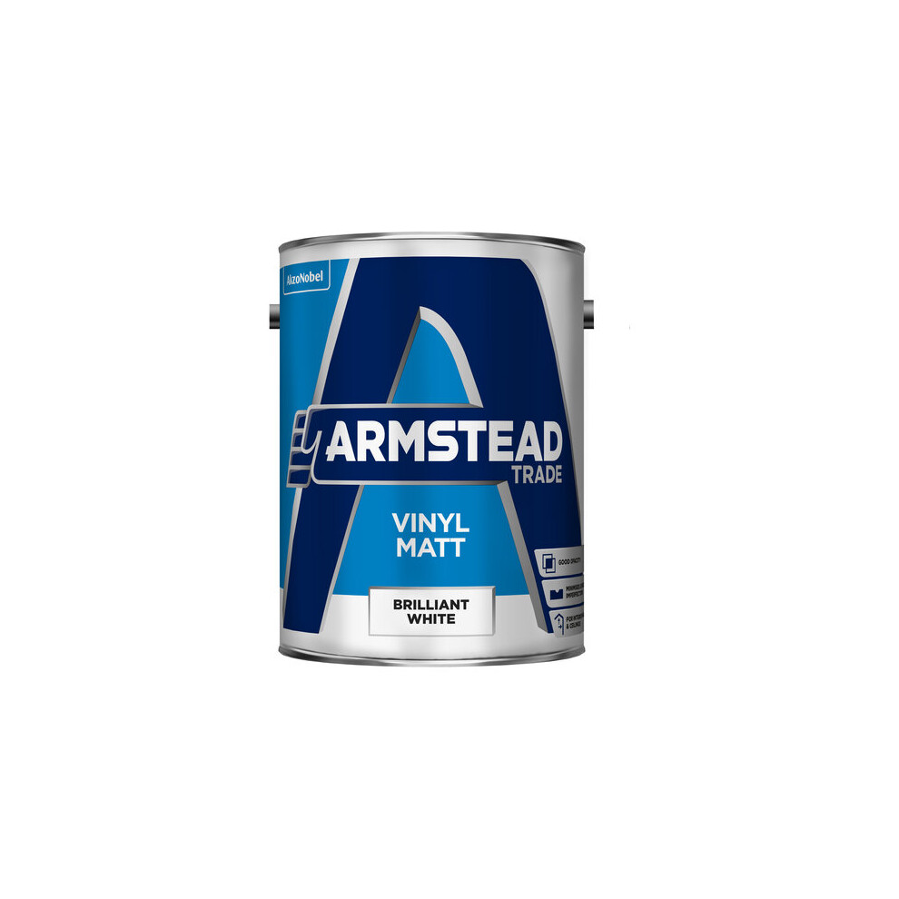 Armstead Trade Vinyl Matt Brilliant White 5 Litres 5010212593004