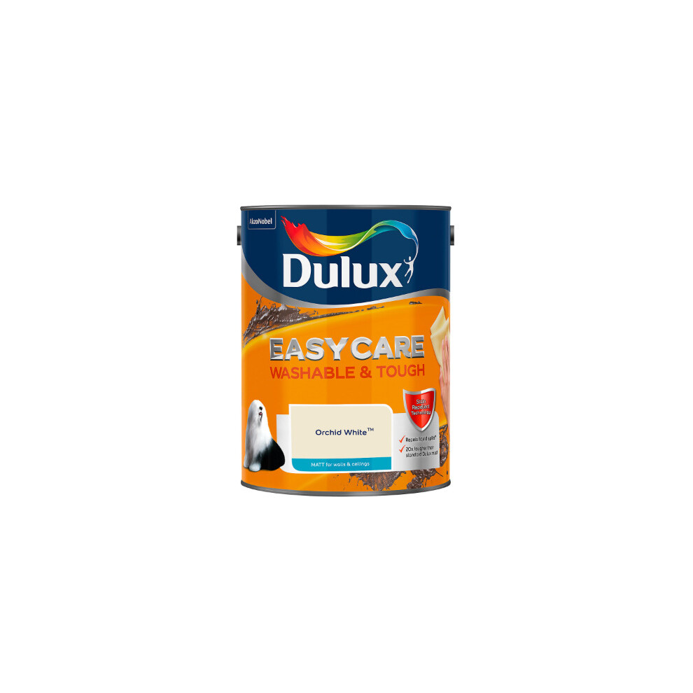 DULUX Easycare Washable & Tough MATT Colours 5L (Orchid White)