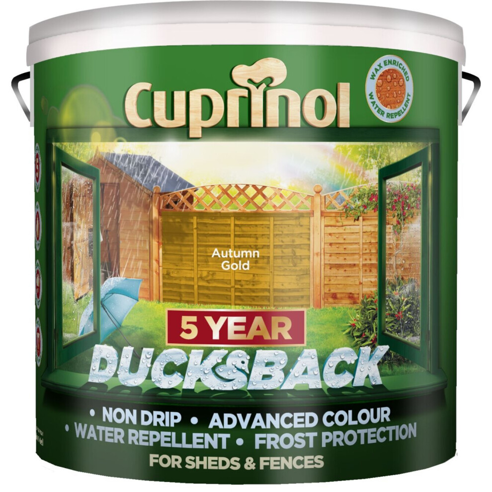 Cuprinol 5 Year Ducksback Autumn Gold 9L