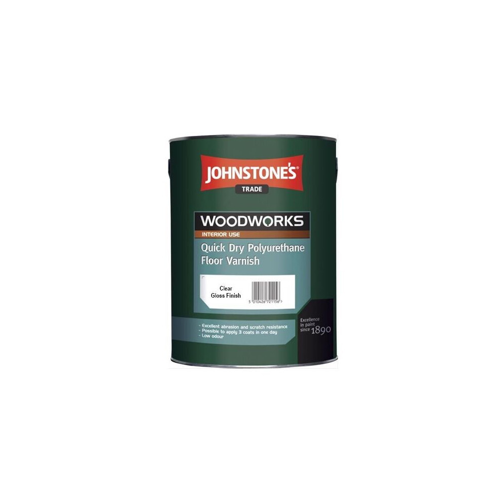 Johnstone's Trade Quick Drying Floor Varnish - Clear Gloss - 2.5L