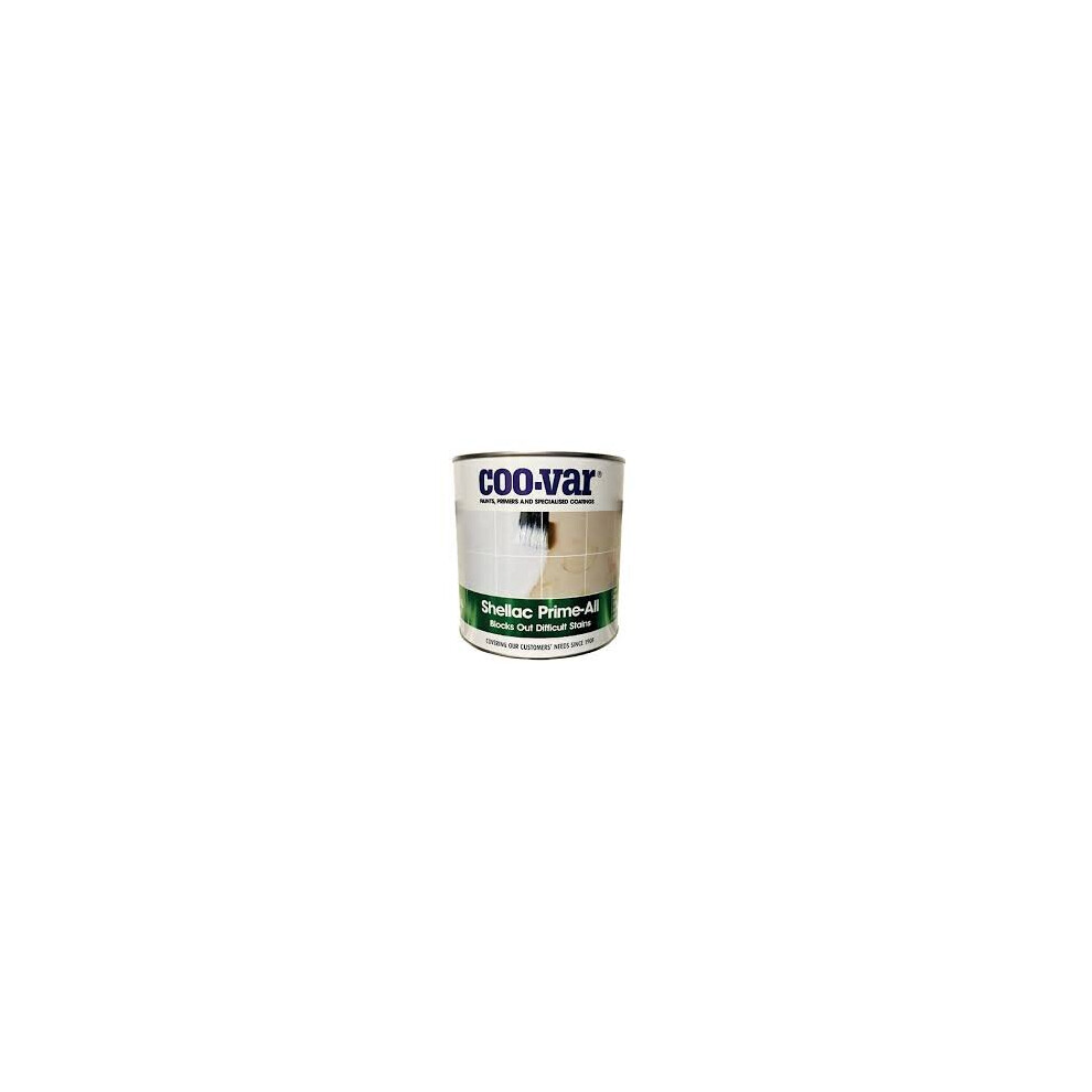 Coo-Var Shellac Prime-All Stain Blocker Sealer & Primer for Wood Plaster Cement with PSP Touch-up Brush (250ml)