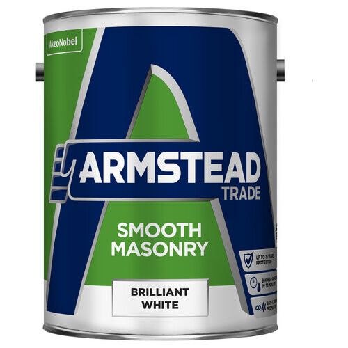 Armstead Trade Smooth Masonry Paint White 5 Litres