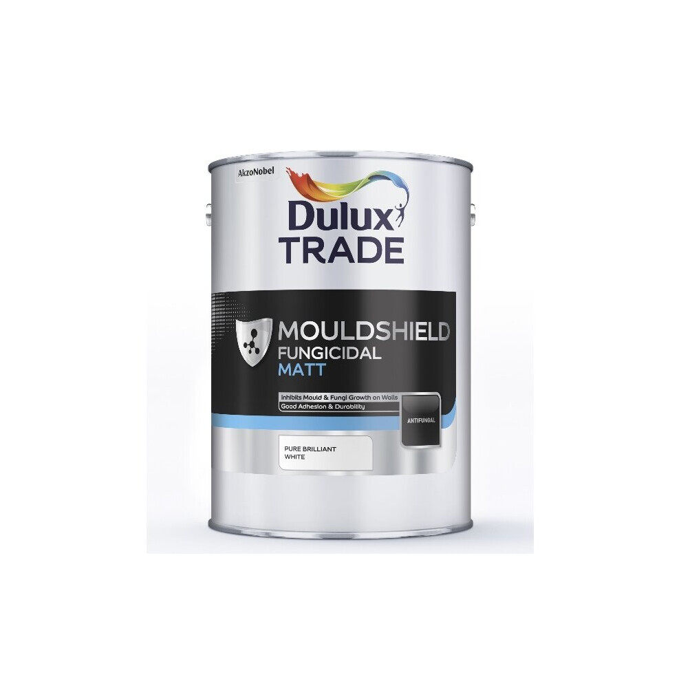 Dulux Trade Mouldshield Fungicidal Matt Pure Brilliant White 5L