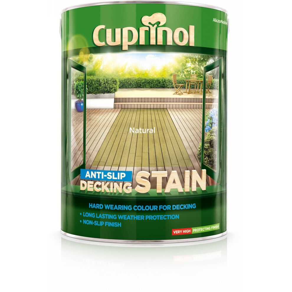 Cuprinol Anti-slip Decking Stain Natural 5L