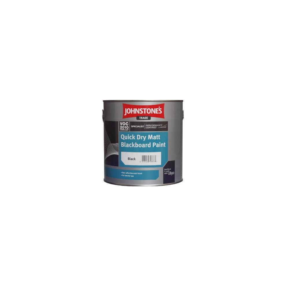Johnstone's Trade Quick Dry Matt Blackboard Paint 1L