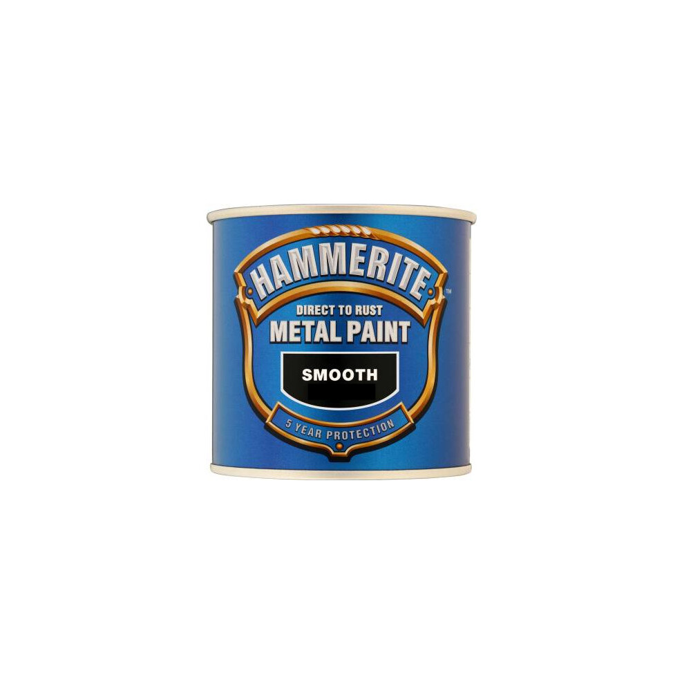 Hammerite Direct to Rust Metal Paint Smooth Finish Dark Blue 5L