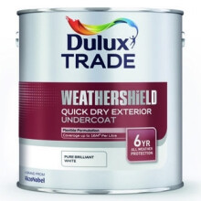 Dulux Trade Weathershield Quick Drying Exterior Undercoat Pure Brilliant White 2.5 Litre