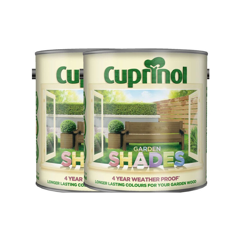 Twin Pack of Cuprinol Garden shades Seasoned Oak 2.5L