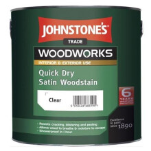 0.75LTR - JOHNSTONE'S WOODWORKS QUICK DRY WOODSTAIN MEDIUM OAK