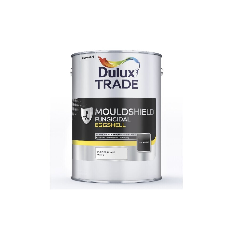 Dulux Trade Mouldshield Fungicidal Eggshell Pure Brilliant White 5L