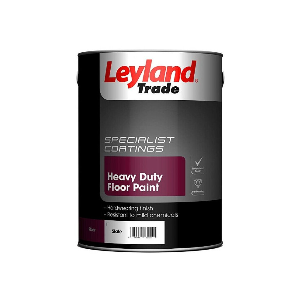 Leyland Trade Heavy Duty Floor Paint Slate 5L