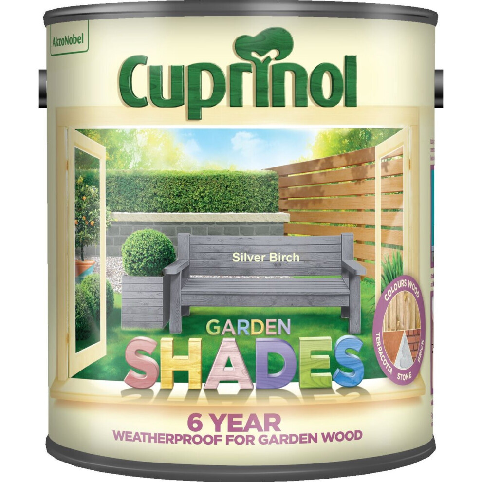 Twin Pack of Cuprinol Garden shades Silver Birch 2.5L