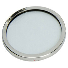 Glass Drinks Coaster with Pewter Rim Round