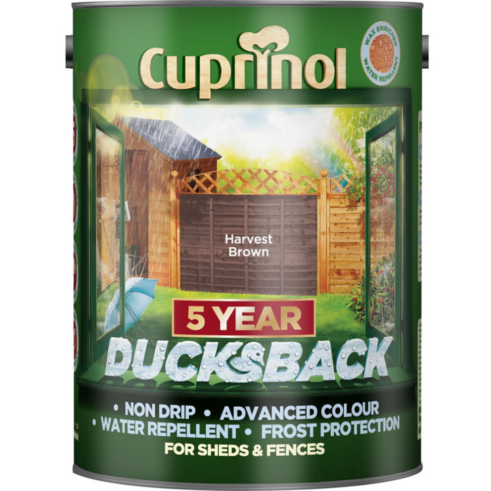 Cuprinol 5 Year Ducksback Harvest Brown 9L