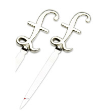 Letter Opener 18cm Pewter Handle British UK Pound Sign Design Ideal Wedding