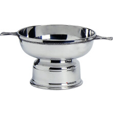 Scottish Quaich Christening Gift Cup of Friendship Pewter Plinth Engravable 4"