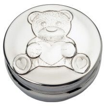 Children's Keepsake Box Teddy Design Baby Curl First Tooth Christening Gift