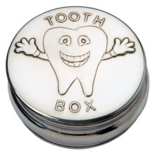 Children's Keepsake Box Tooth Design Baby Curl First Tooth Christening Gift
