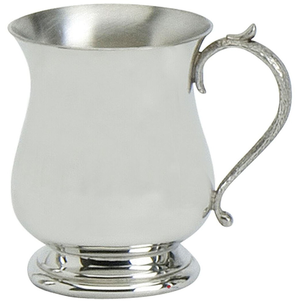 Child's Christening Tankard Pewter Cup Georgian Shape Plain Engravable I Luv Ltd