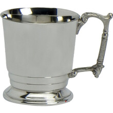 Christening Gift Children's Tankard Pewter Cup Royal Celtic Handle