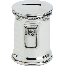 Piggy Bank For Children Pewter Post Box Shaped Money Box Ideal Christening Gift
