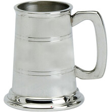 Child's Christening Tankard Pewter Can Double lined Engravable Birth Baby Name